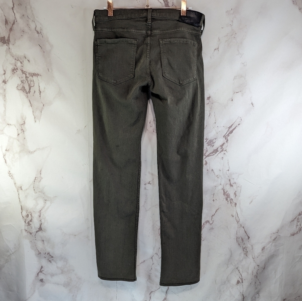 Paige Jeans Mens 28 X 30 Green Federal River Moss Slim Straight Stretch Denim